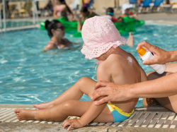 Children at a pool