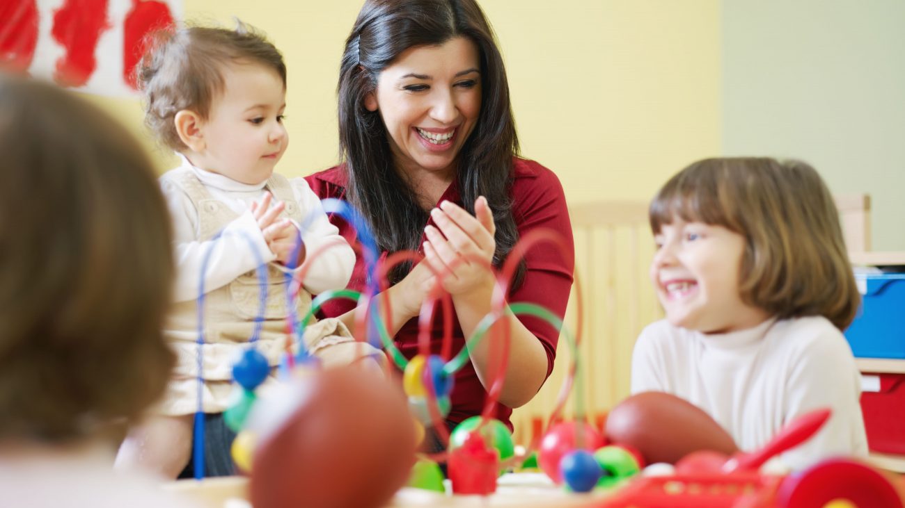 early childhood teacher with two young kids